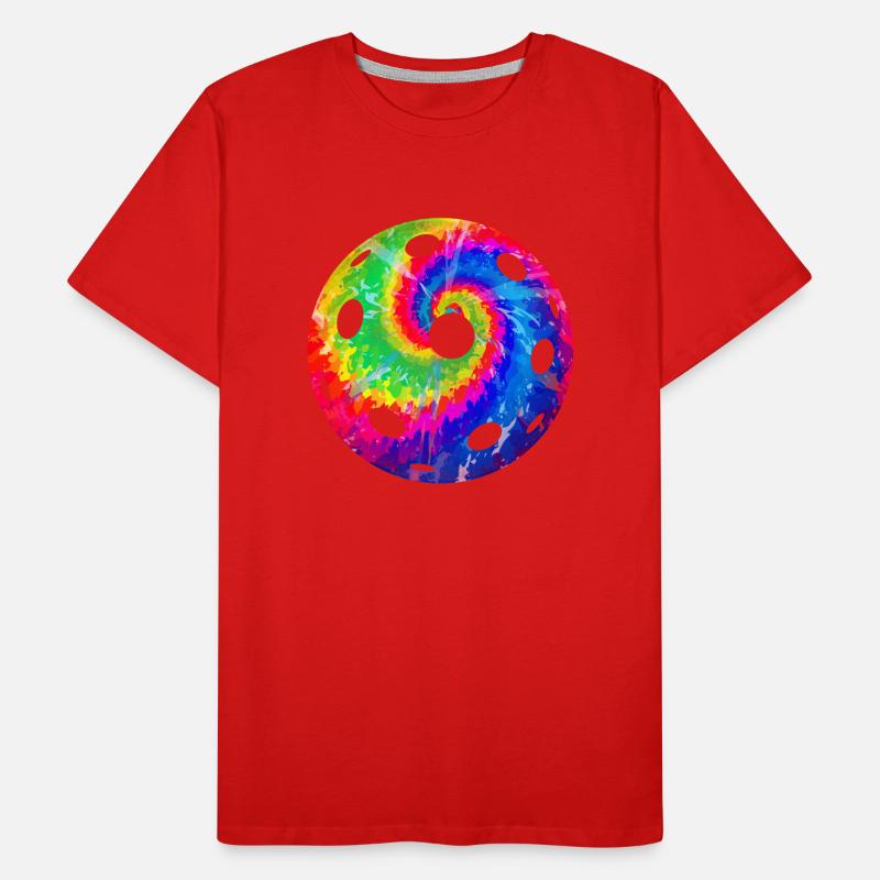 Pickleball Tie Dye Retro 80s 90s Men's Premium Organic T-Shirt
