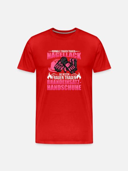 Feuerwehr - Männer Premium Bio T-Shirt - Rot