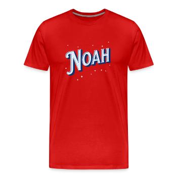 Noah names personalized - Men's Premium Organic T-Shirt - red - Front - Damien (186cm)