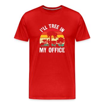 Grimpeur Arboriculteur Bûcheron Arboriculteur - T-shirt bio Premium Homme - rouge - Devant - Damien (186cm)