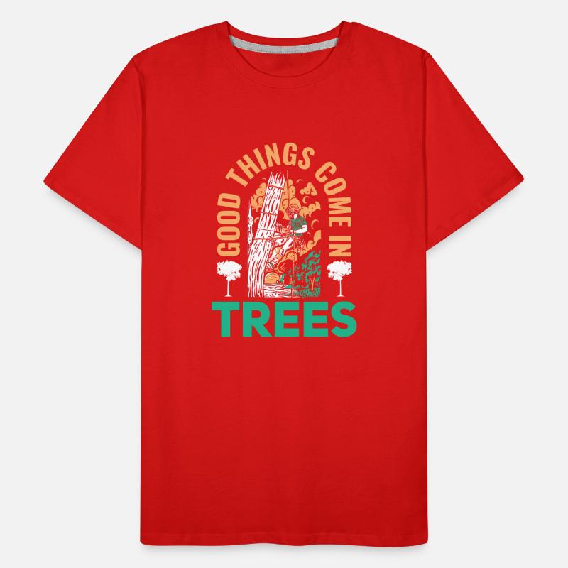 Baumkletterer Arborist Holzfäller Baumpfleger Männer Premium Bio T-Shirt