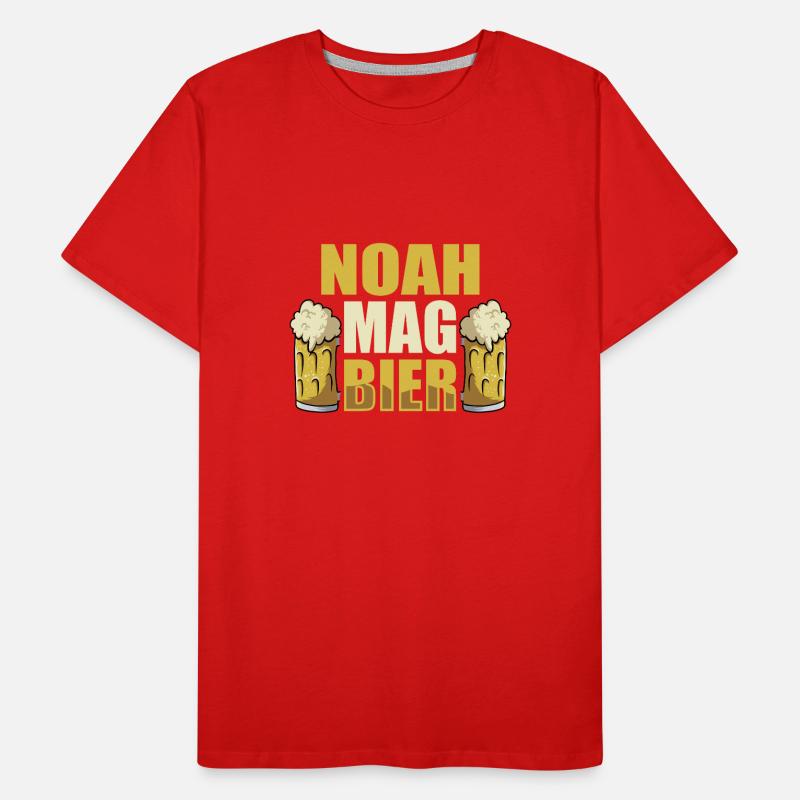 Noah mag Bier Name Geburtstag Männer Premium Bio T-Shirt