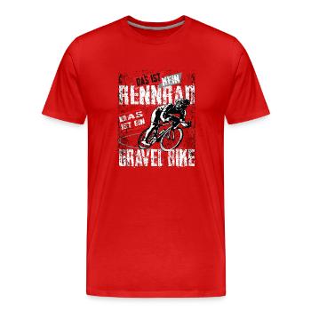 Ce n’est pas un vélo de route, c’est un vélo de gravier - T-shirt bio Premium Homme - rouge - Devant - Damien (186cm)