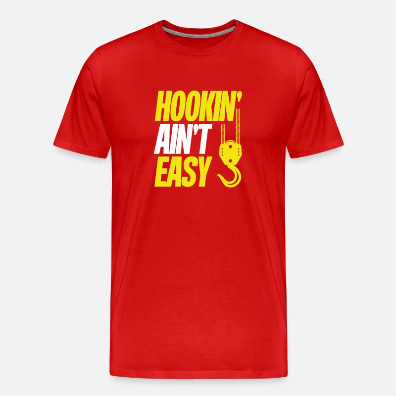 Abschleppen Ist Nicht Einfach - Männer Premium Bio T-Shirt - Rot