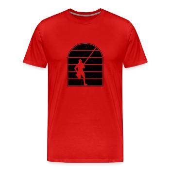 Saut à la perche - T-shirt bio Premium Homme - rouge - Devant - Damien (186cm)