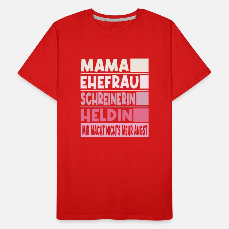 Schreinerin Mama Ehefrau Heldin Männer Premium Bio T-Shirt