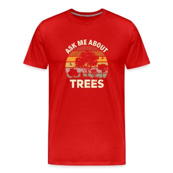 Grimpeur Arboriculteur Bûcheron Arboriculteur - T-shirt bio Premium Homme - rouge - Devant - Damien (186cm)