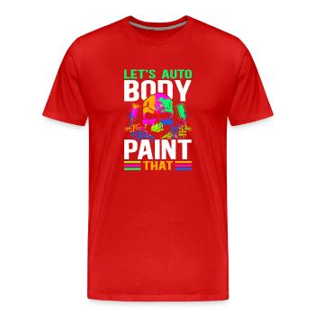 Lackierer Fahrzeuglackierer Airbrush Geschenk - Männer Premium Bio T-Shirt - Rot - Vorne - Damien (186cm)