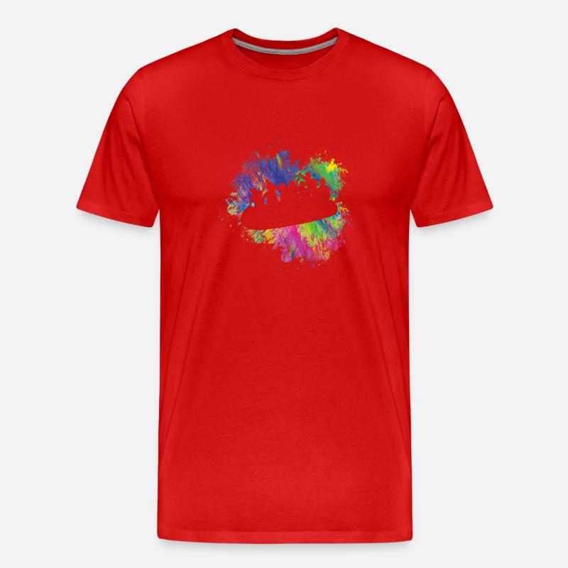 Sommerbootfahren Bunt - Männer Premium Bio T-Shirt - Rot