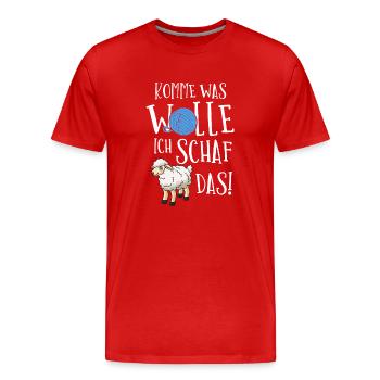 Schaf, Hirte, Schafhirte, Schafzucht - Männer Premium Bio T-Shirt - Rot - Vorne - Damien (186cm)