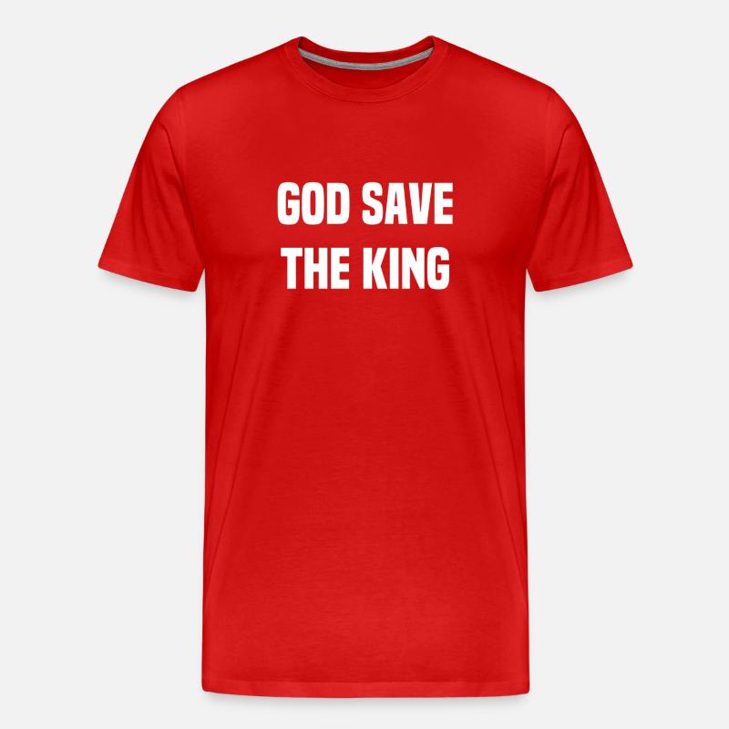 God save the king - Männer Premium Bio T-Shirt - Rot