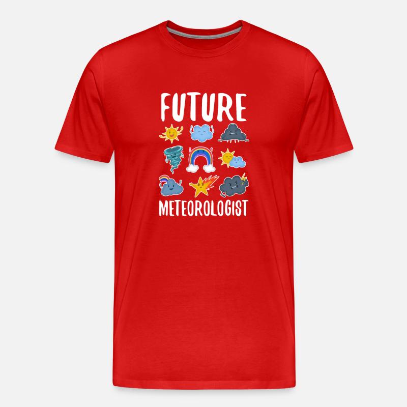 Future Meteorologist - Männer Premium Bio T-Shirt - Rot