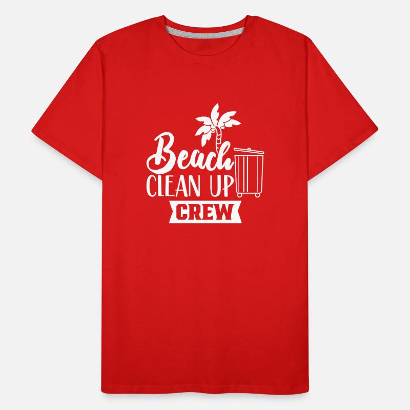 Beach Clean Up Team Beach Cleaning Beach Men's Premium Organic T-Shirt