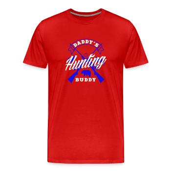 Kinder Junge Papa's Jagd Kumpel Sohn - Männer Premium Bio T-Shirt - Rot - Vorne - Damien (186cm)