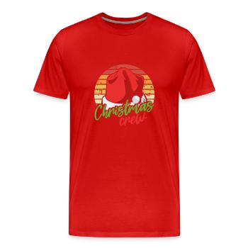 Weihnachts Mannschaft retro - Männer Premium Bio T-Shirt - Rot - Vorne - Damien (186cm)