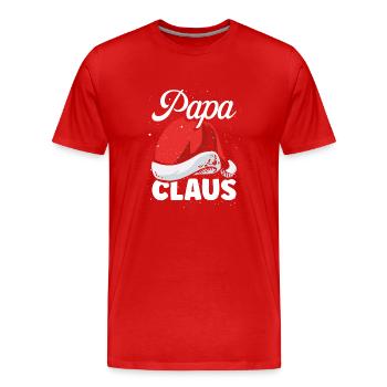 Weihnachtsmann Papa - Männer Premium Bio T-Shirt - Rot - Vorne - Damien (186cm)