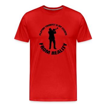 Trompete Musik Instrument lustiger Spruch Musiker - Männer Premium Bio T-Shirt - Rot - Vorne - Damien (186cm)