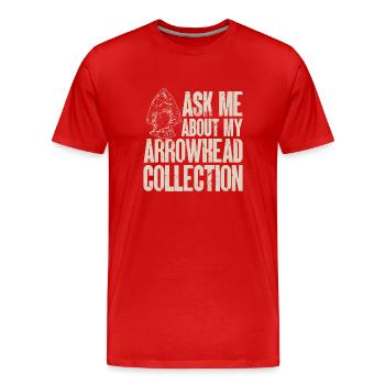 Arrowhead Hunting Arrowhead Collector - Men's Premium Organic T-Shirt - red - Front - Damien (186cm)