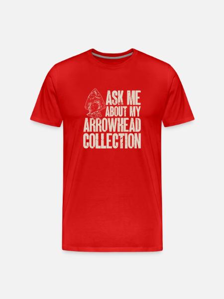 Arrowhead Hunting Arrowhead Collector - Men's Premium Organic T-Shirt - red