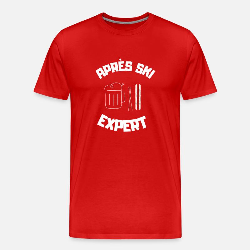 Après Ski Expert - Männer Premium Bio T-Shirt - Rot