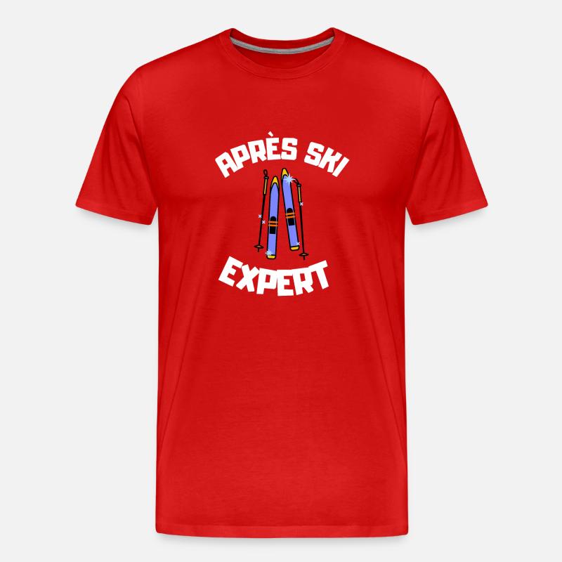 Après Ski Expert - Männer Premium Bio T-Shirt - Rot