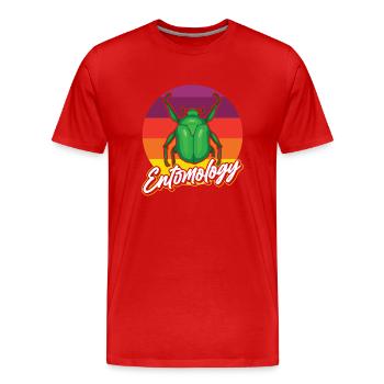 Équipe d’entomologie Profession Insectes Entomologiste - T-shirt bio Premium Homme - rouge - Devant - Damien (186cm)