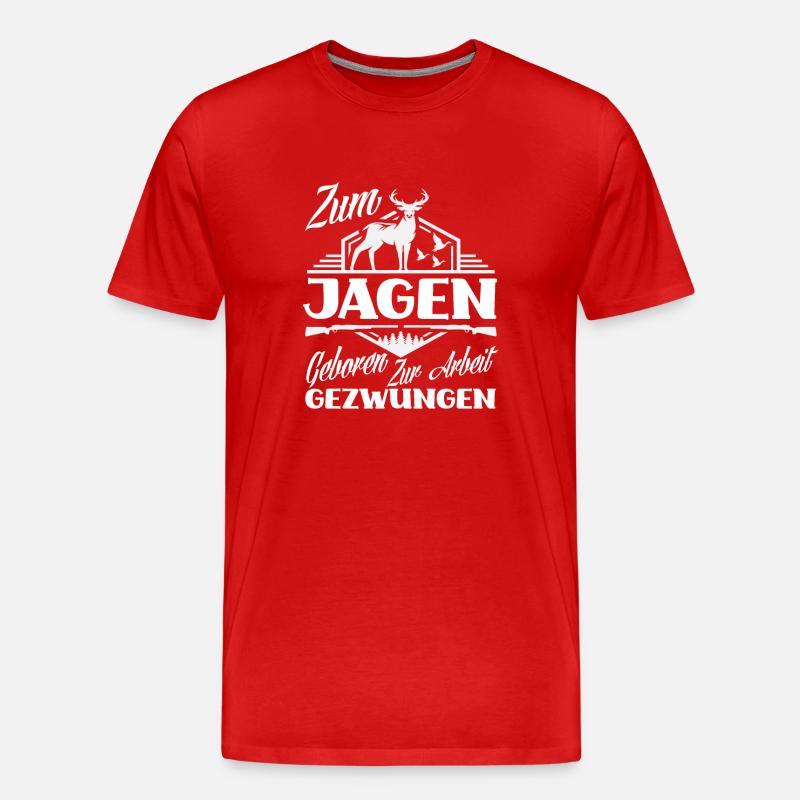 Jäger - Männer Premium Bio T-Shirt - Rot