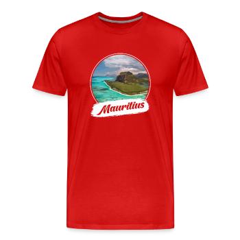 Mauritius Souvenir - Männer Premium Bio T-Shirt - Rot - Vorne - Damien (186cm)