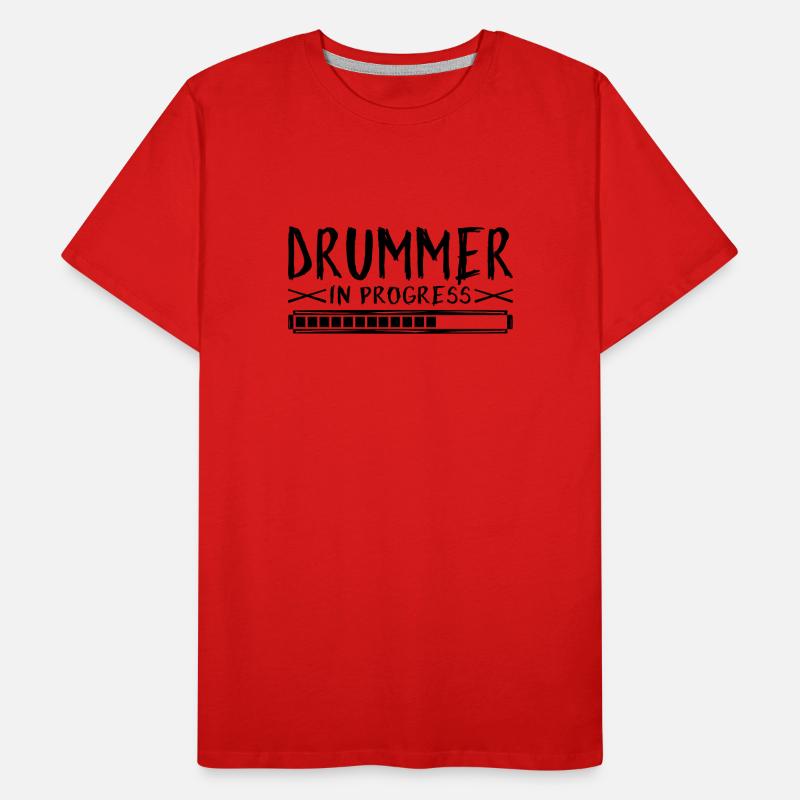 Drummer In Progress for Percussionist Drummer Gift Männer Premium Bio T-Shirt