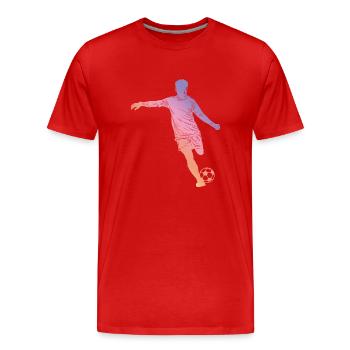 Football Silhouette - T-shirt bio Premium Homme - rouge - Devant - Damien (186cm)