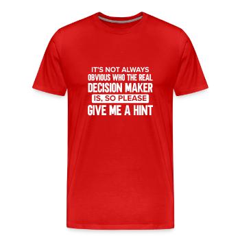 Agent immobilier Courtier Profession Immobilier - T-shirt bio Premium Homme - rouge - Devant - Damien (186cm)