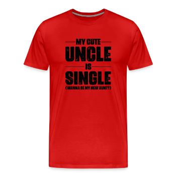 Meilleur oncle Bad Influence Cadeau de famille - T-shirt bio Premium Homme - rouge - Devant - Damien (186cm)