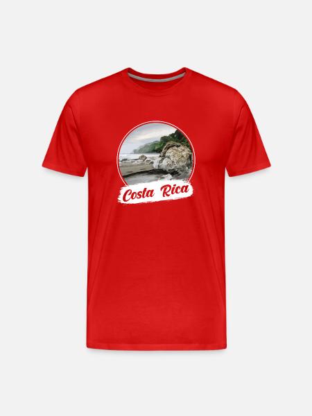 Costa Rica Souvenirs - Men's Premium Organic T-Shirt - red