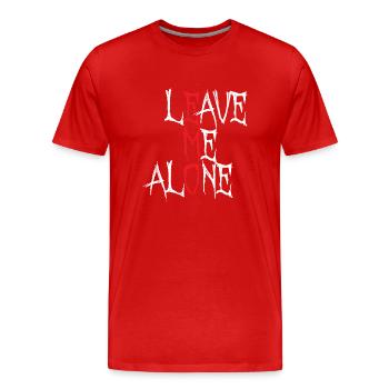 Laissez-moi tranquille | | de vêtements Emo | Emocore Emo Musique - T-shirt bio Premium Homme - rouge - Devant - Damien (186cm)