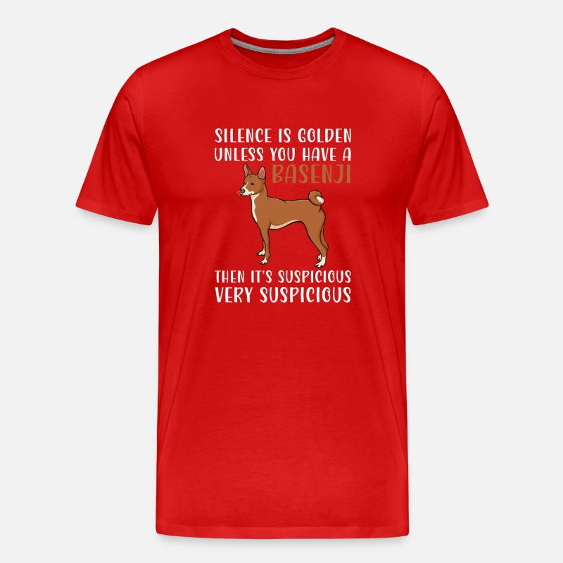 Basenji Hund Geschenk - Männer Premium Bio T-Shirt - Rot