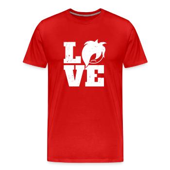 | D’AMOUR | de vêtements Emo | Emocore Emo Musicemo enfants g - T-shirt bio Premium Homme - rouge - Devant - Damien (186cm)