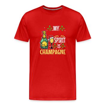 My christmas spirit is - Men's Premium Organic T-Shirt - red - Front - Damien (186cm)