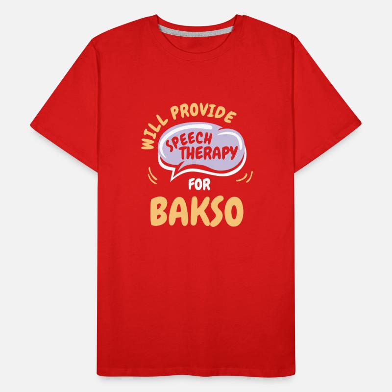 Provide Speech Therapy for Bakso Funny Speech Men's Premium Organic T-Shirt