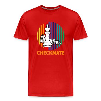 Schach Schachmatt T-Shirt - Männer Premium Bio T-Shirt - Rot - Vorne - Damien (186cm)