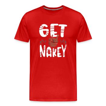 Machen Sie Sich In Der Sauna Nackt - Männer Premium Bio T-Shirt - Rot - Vorne - Damien (186cm)
