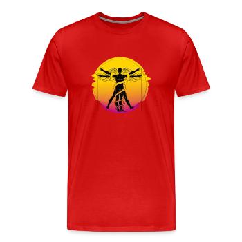 Homéopathie Médecine alternative, Soins infirmiers holistiques - T-shirt bio Premium Homme - rouge - Devant - Damien (186cm)