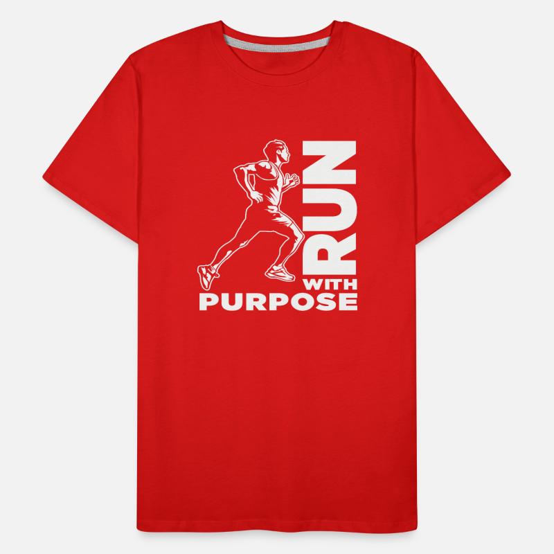 Run With Purpose Aim Quotes Men's Premium Organic T-Shirt