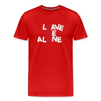 Laissez-moi tranquille | | de vêtements Emo | Emocore Emo Musique - T-shirt bio Premium Homme - rouge - Devant - Damien (186cm)