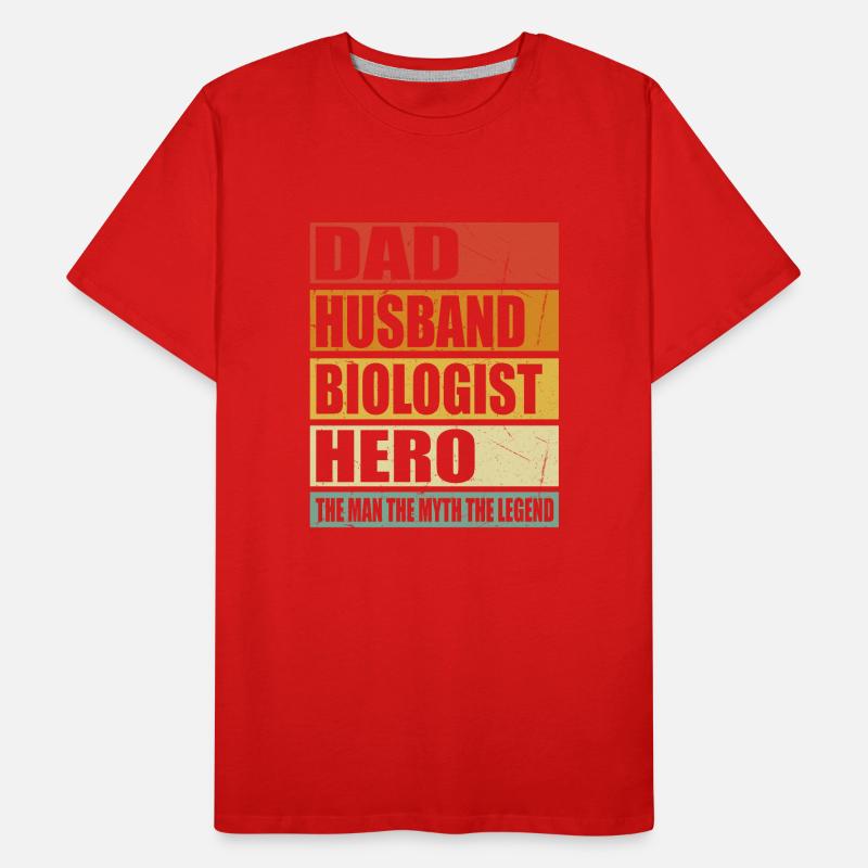 Vater Ehemann Biologe Held Männer Premium Bio T-Shirt