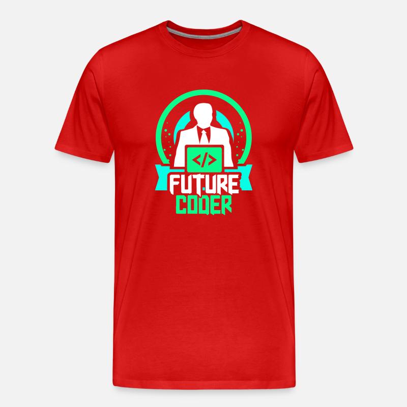 Future Coder Coding Programmer Code - Men's Premium Organic T-Shirt - red