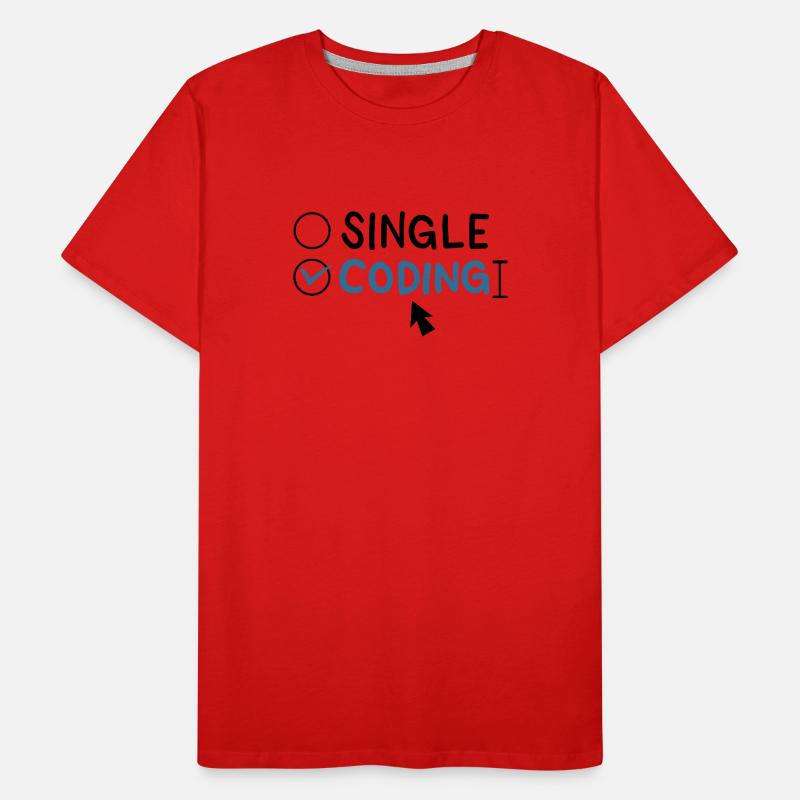 Programmierung Single Coding Software Engineer Männer Premium Bio T-Shirt