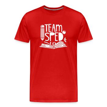 Team Sonderpädagogik Sonderpädagoge Beruf Lehrer - Männer Premium Bio T-Shirt - Rot - Vorne - Damien (186cm)