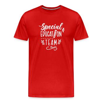 Sonderpädagogik Team Sonderpädagoge Lehrer Beruf - Männer Premium Bio T-Shirt - Rot - Vorne - Damien (186cm)