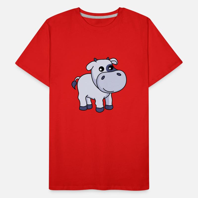 Kuh Comic Tier Männer Premium Bio T-Shirt