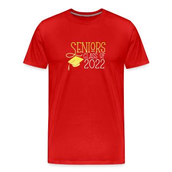 Senior Class 2022 - Men's Premium Organic T-Shirt - red - Front - Damien (186cm)
